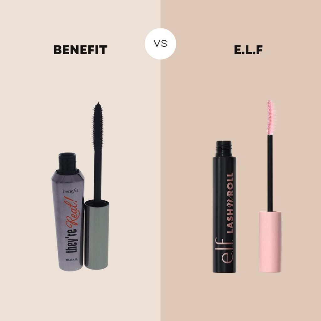 Benefit They're Real! Mascara vs. E.L.F. Lash It Loud Mascara