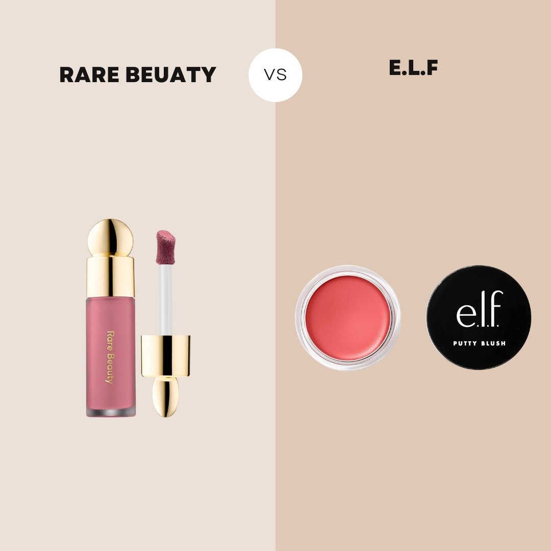 Rare Beauty Soft Pinch Liquid Blush vs e.l.f Putty Blush