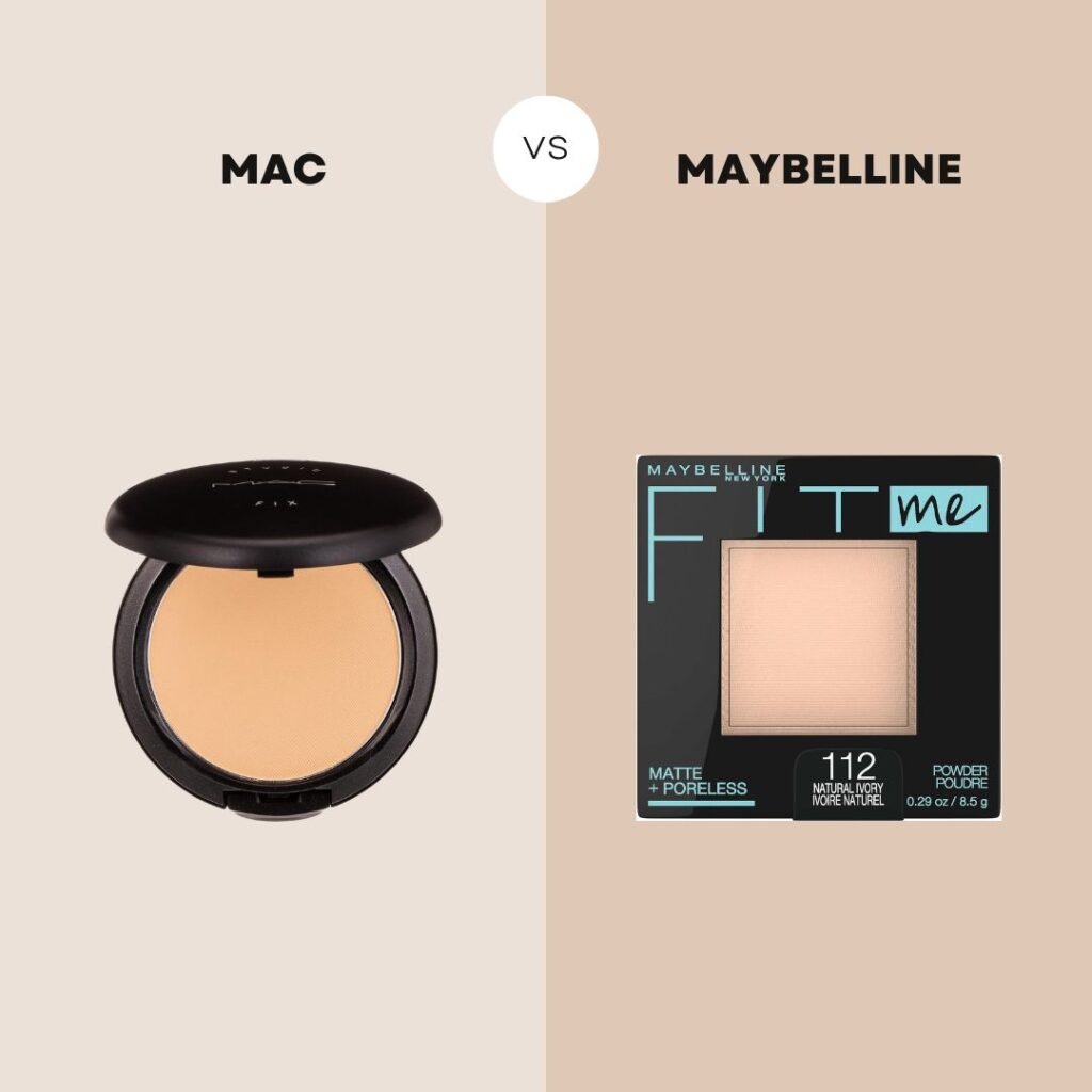 MAC Studio Fix Powder vs Maybelline Fit Me Powder